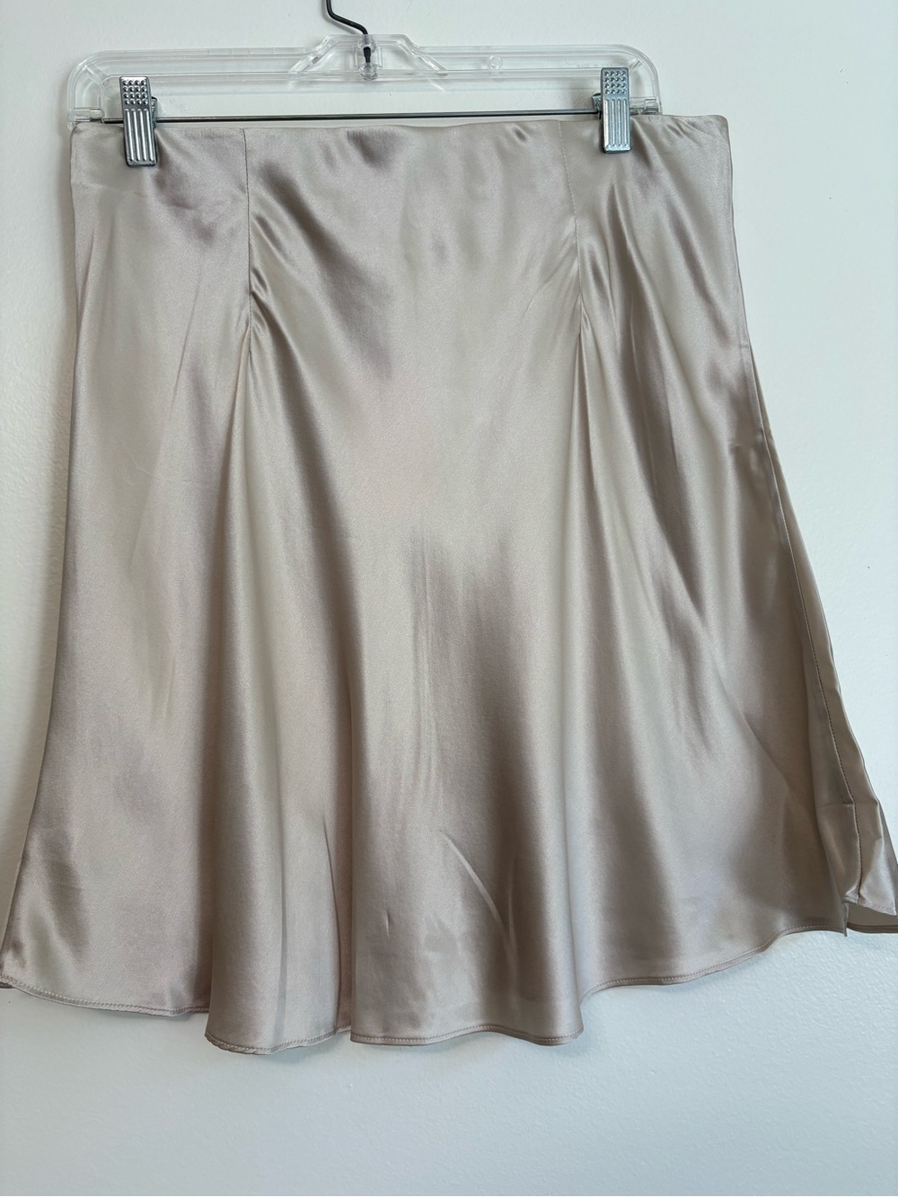 Quince 100% Washable Silk Champagne Mini Skirt A-Line Sz XL NWT - Picture 8 of 10